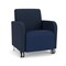 Lesro Siena Guest Chair w/ Front Casters, Bru Steel Legs, RF Blueberry Back, MD Ink Seat, RF Blueberry Panels SN1101 - alternate 1
